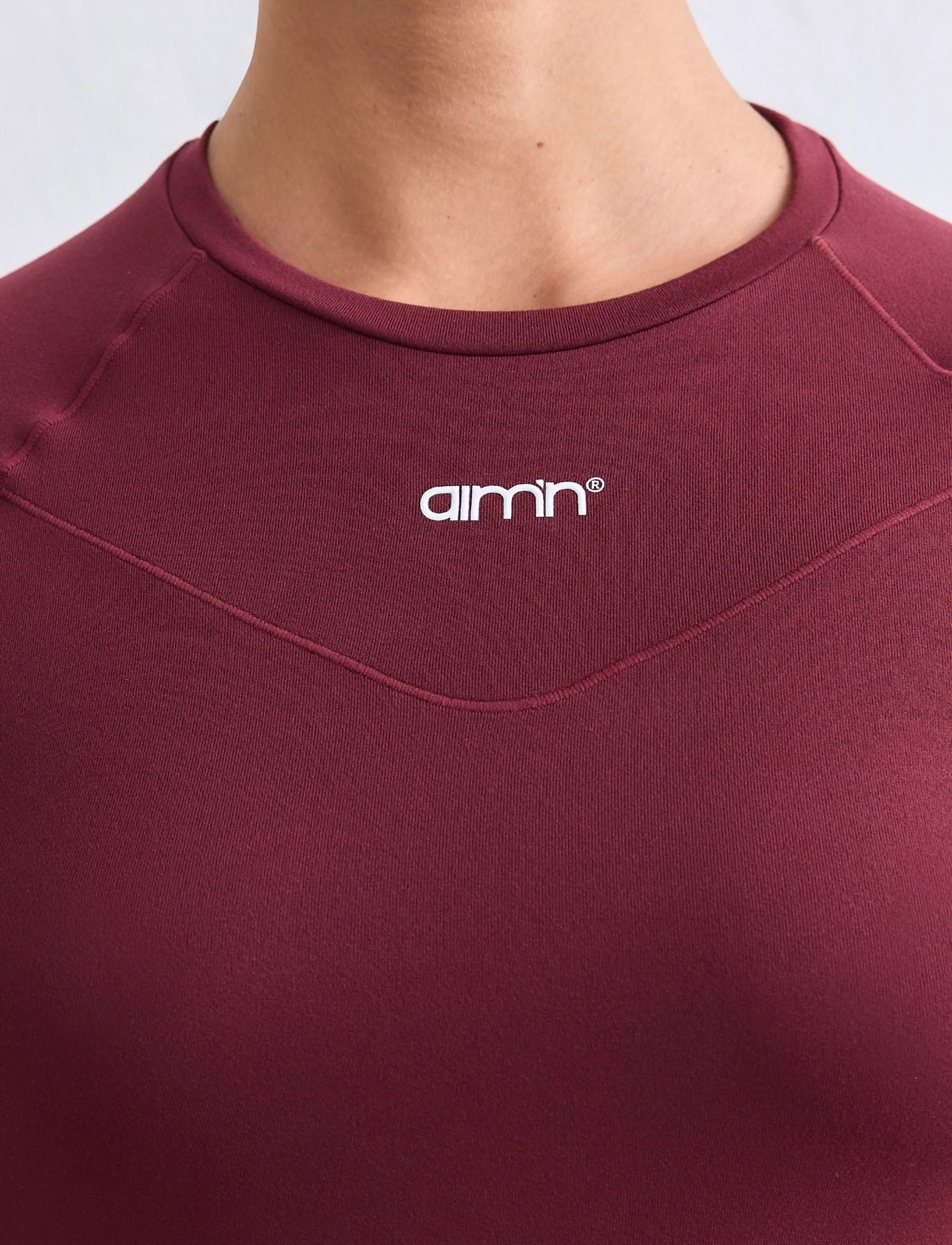 aim´n - Soft Basic Long Sleeve - langarmshirts - merlot - 3