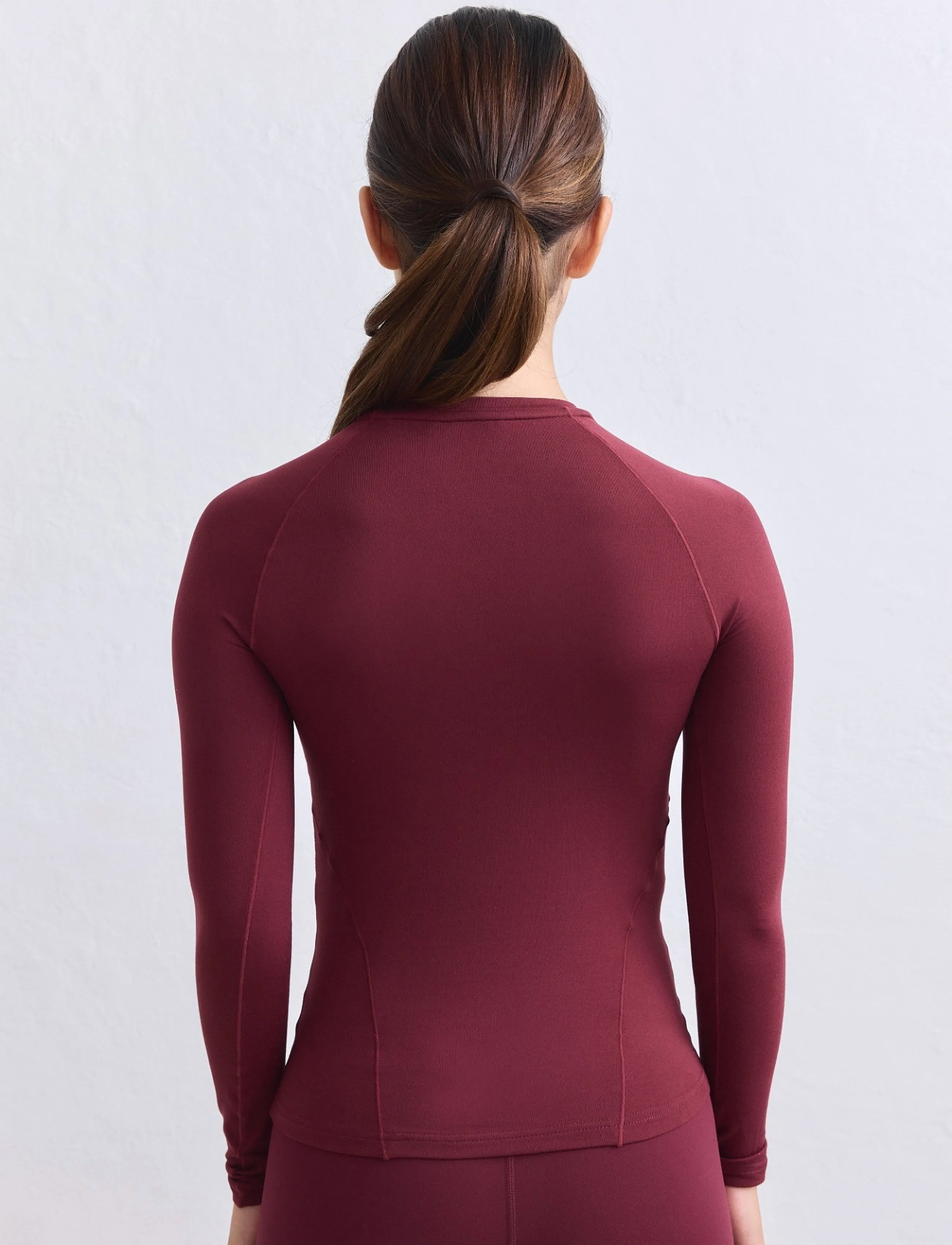 aim´n - Soft Basic Long Sleeve - langarmshirts - merlot - 4