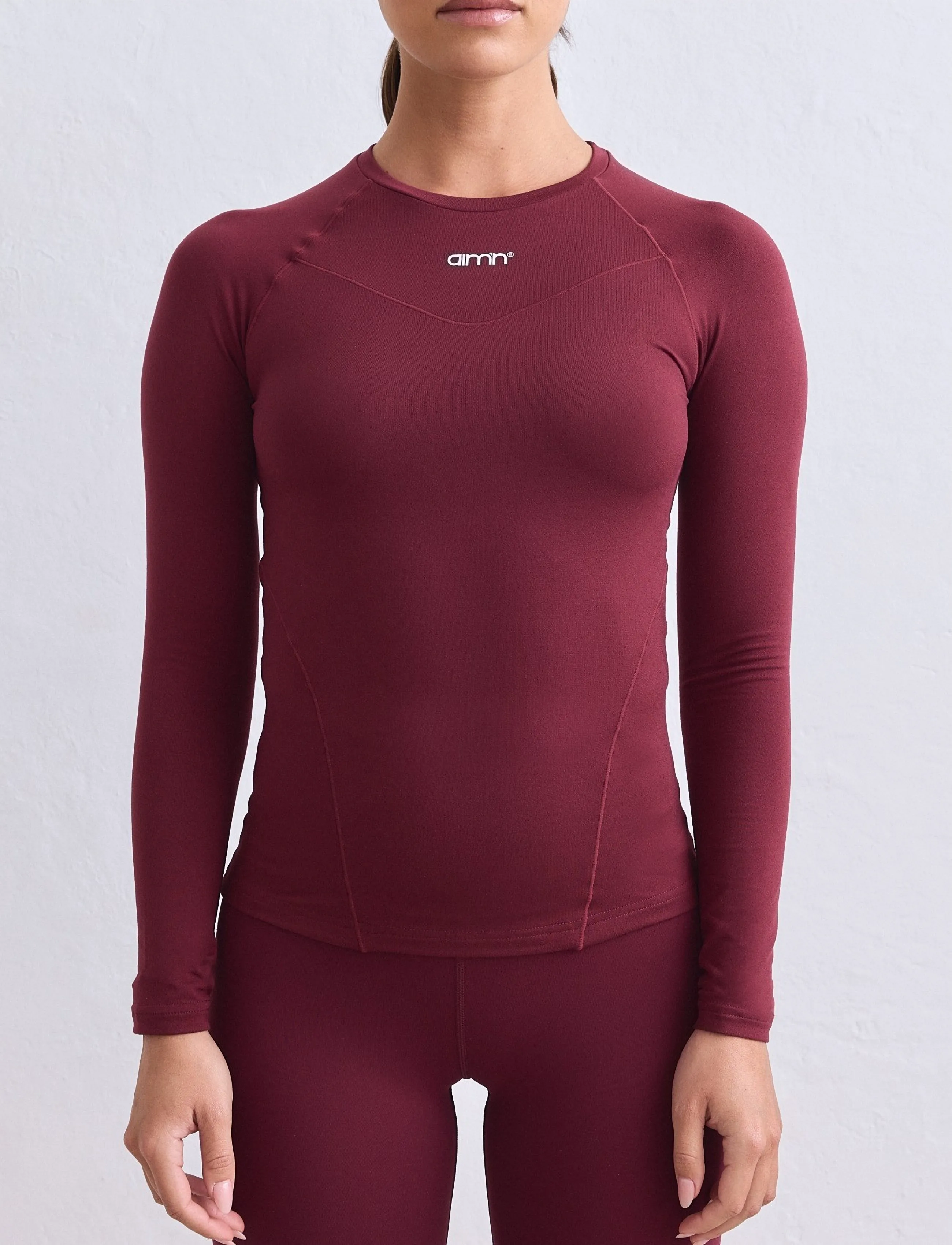 aim´n - Soft Basic Long Sleeve - langarmshirts - merlot - 5