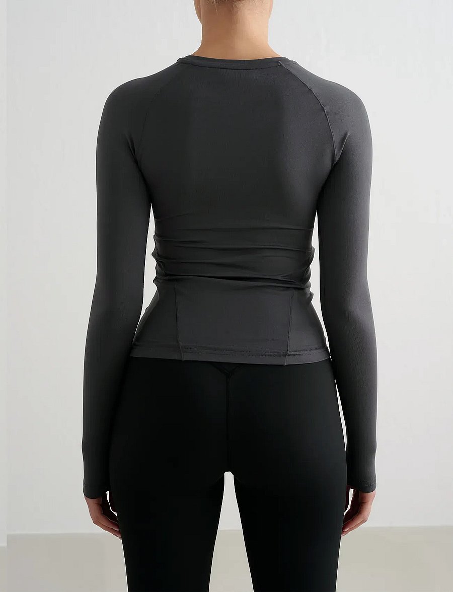 aim´n - Soft Basic Long Sleeve - langarmshirts - shadow grey - 2