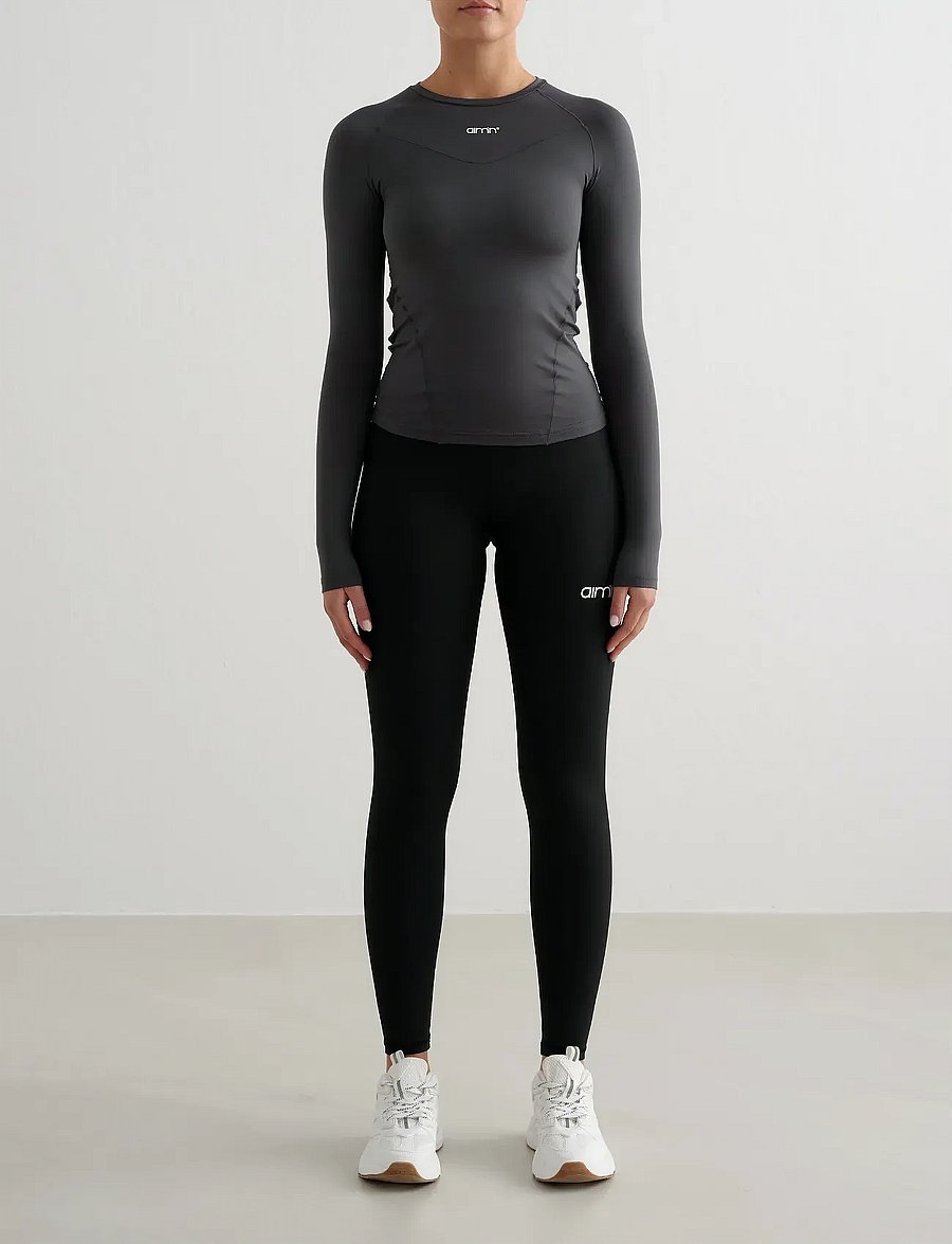 aim´n - Soft Basic Long Sleeve - langarmshirts - shadow grey - 3