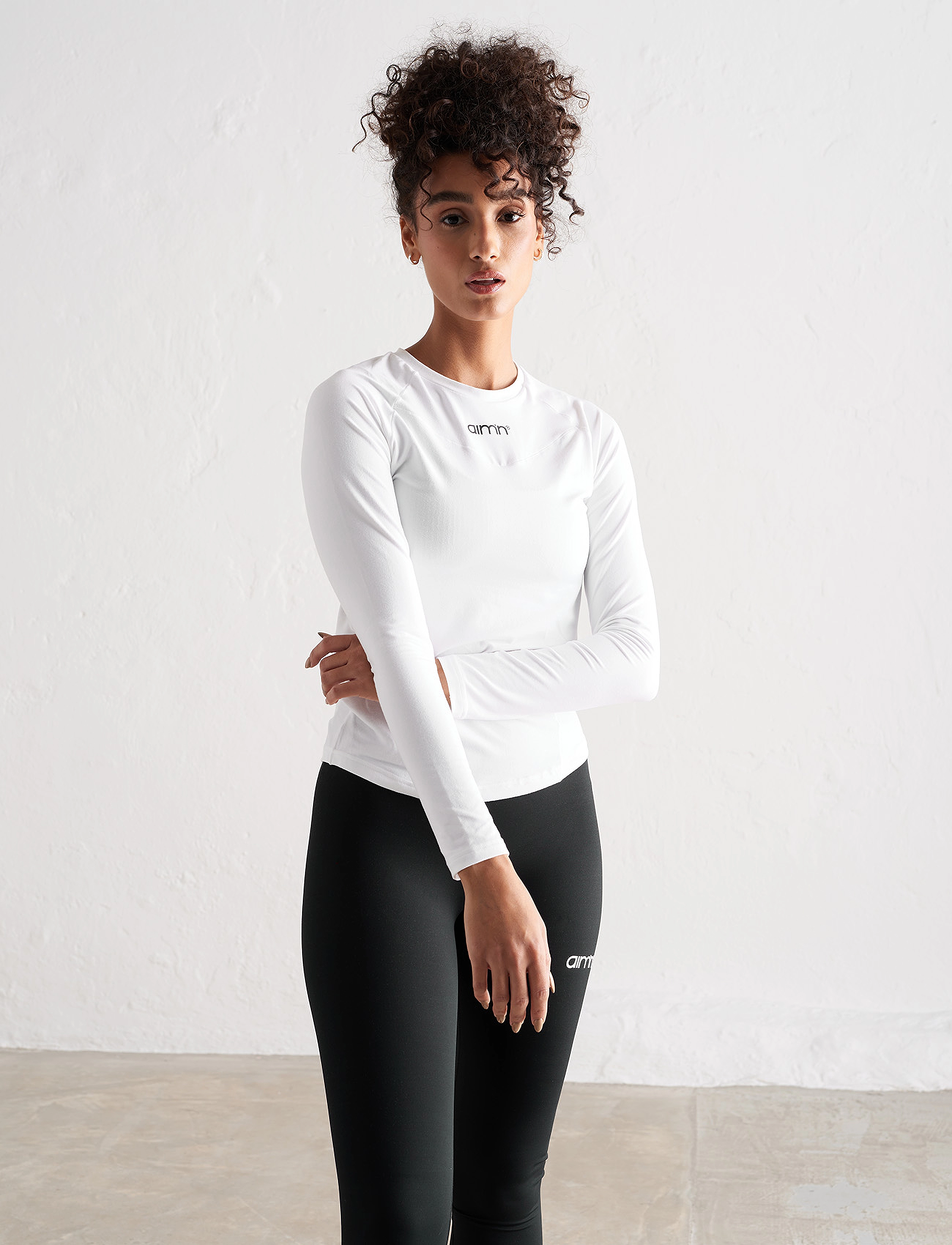 aim ́n Soft Basic Long Sleeve, S, T-shirts & Oberteile, Weiß - Long-sleeved, Frauen