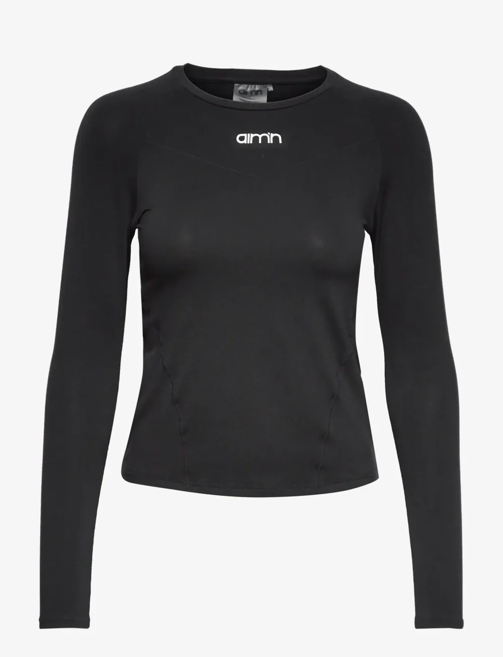 aim´n - Black Soft Basic Long Sleeve - långärmade tröjor - black - 1