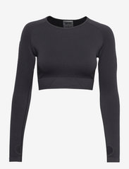 Motion Seamless Cropped Long Sleeve - BLACK