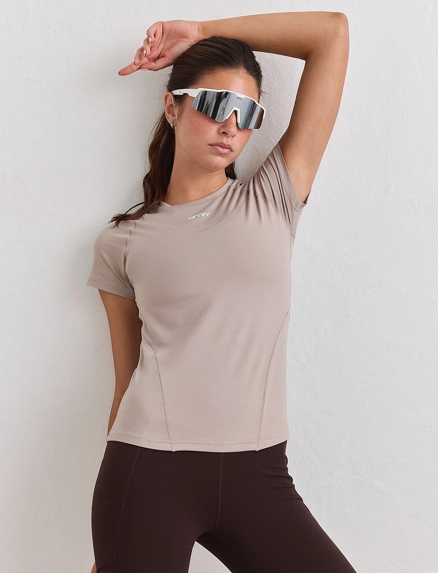 aim´n - Soft Basic Short Sleeve - t-shirts - dark clay - 0