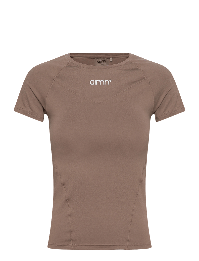 aim´n - Soft Basic Short Sleeve - t-shirts - espresso - 1