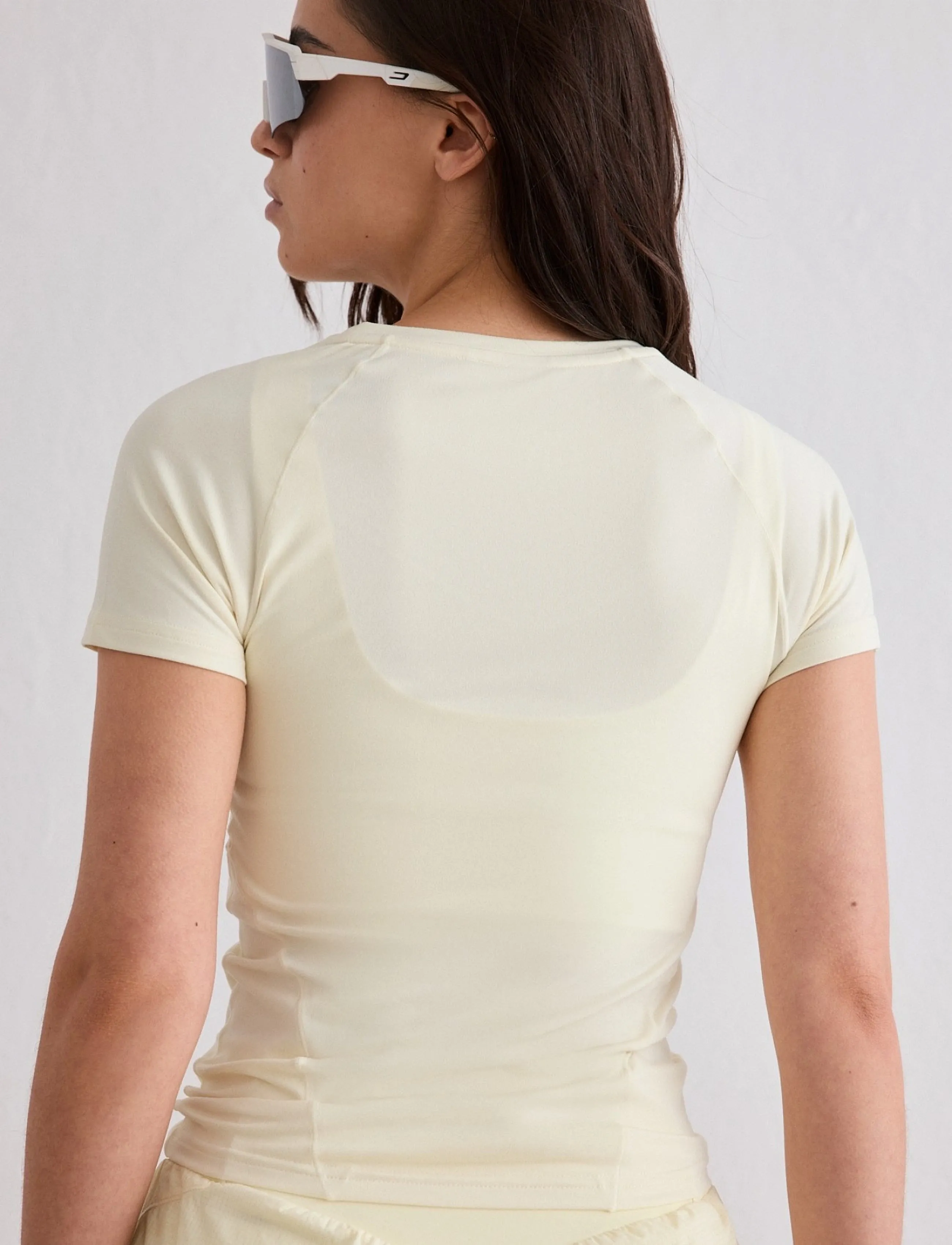 aim´n - Soft Basic Short Sleeve - t-shirts - lemon white - 3