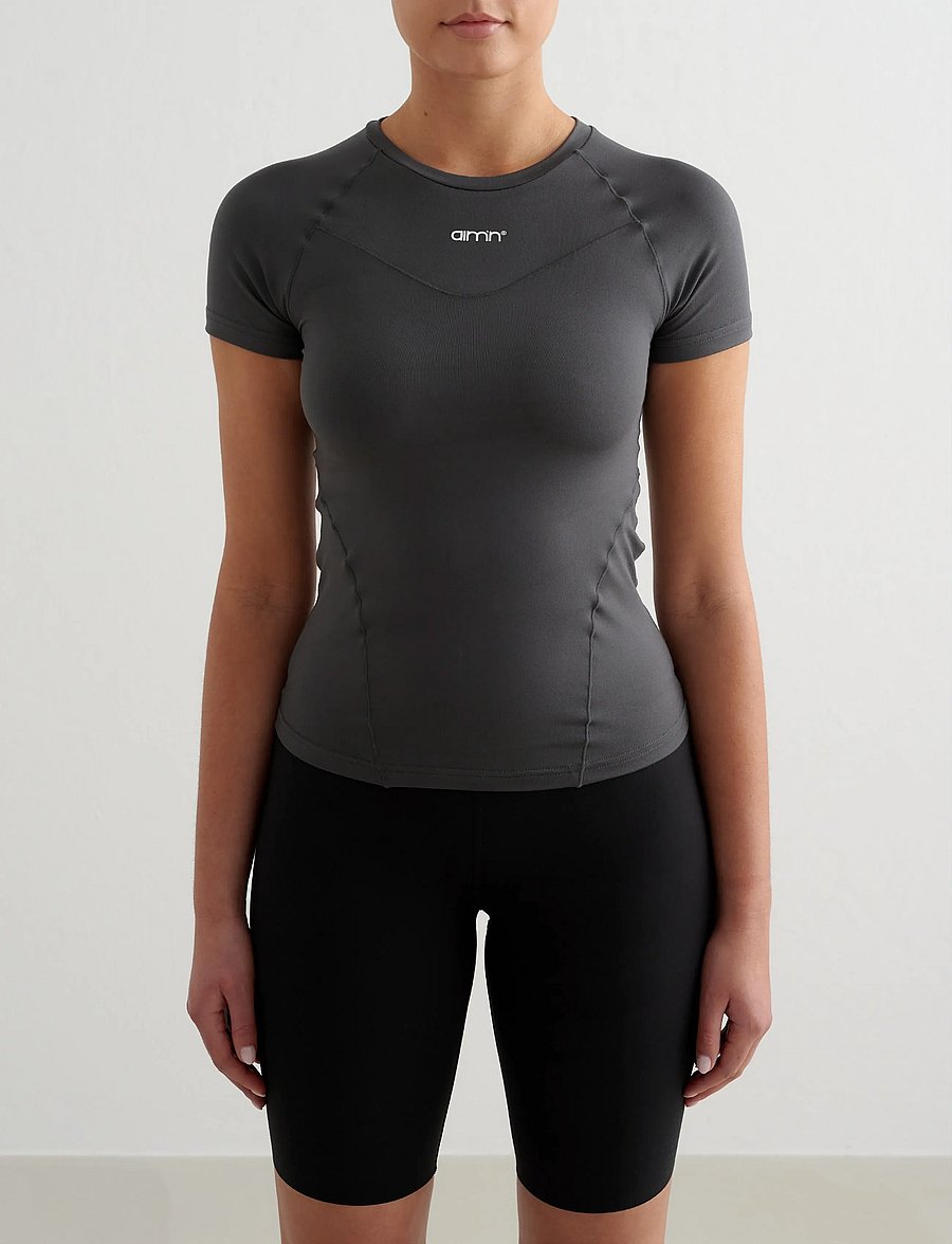 aim´n - Soft Basic Short Sleeve - t-shirts - shadow grey - 0