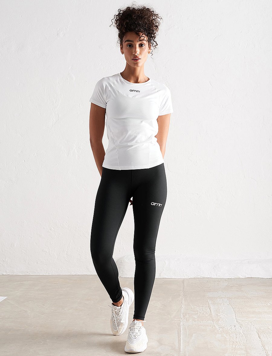 aim´n - Soft Basic Short Sleeve - t-shirts - white - 5
