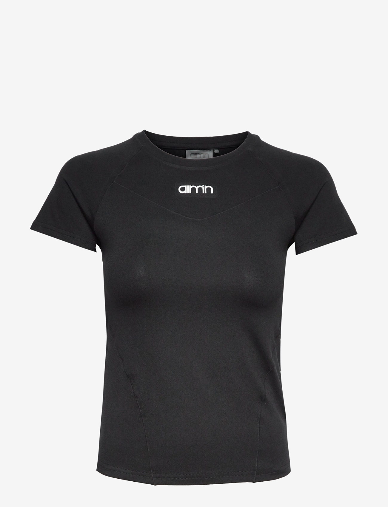 aim´n - Black Soft Basic Short Sleeve - t-shirts - black - 1