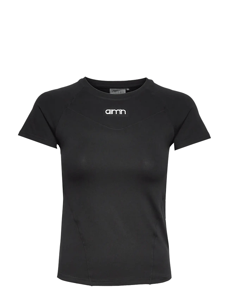 aim´n - Black Soft Basic Short Sleeve - t-shirts - black - 1