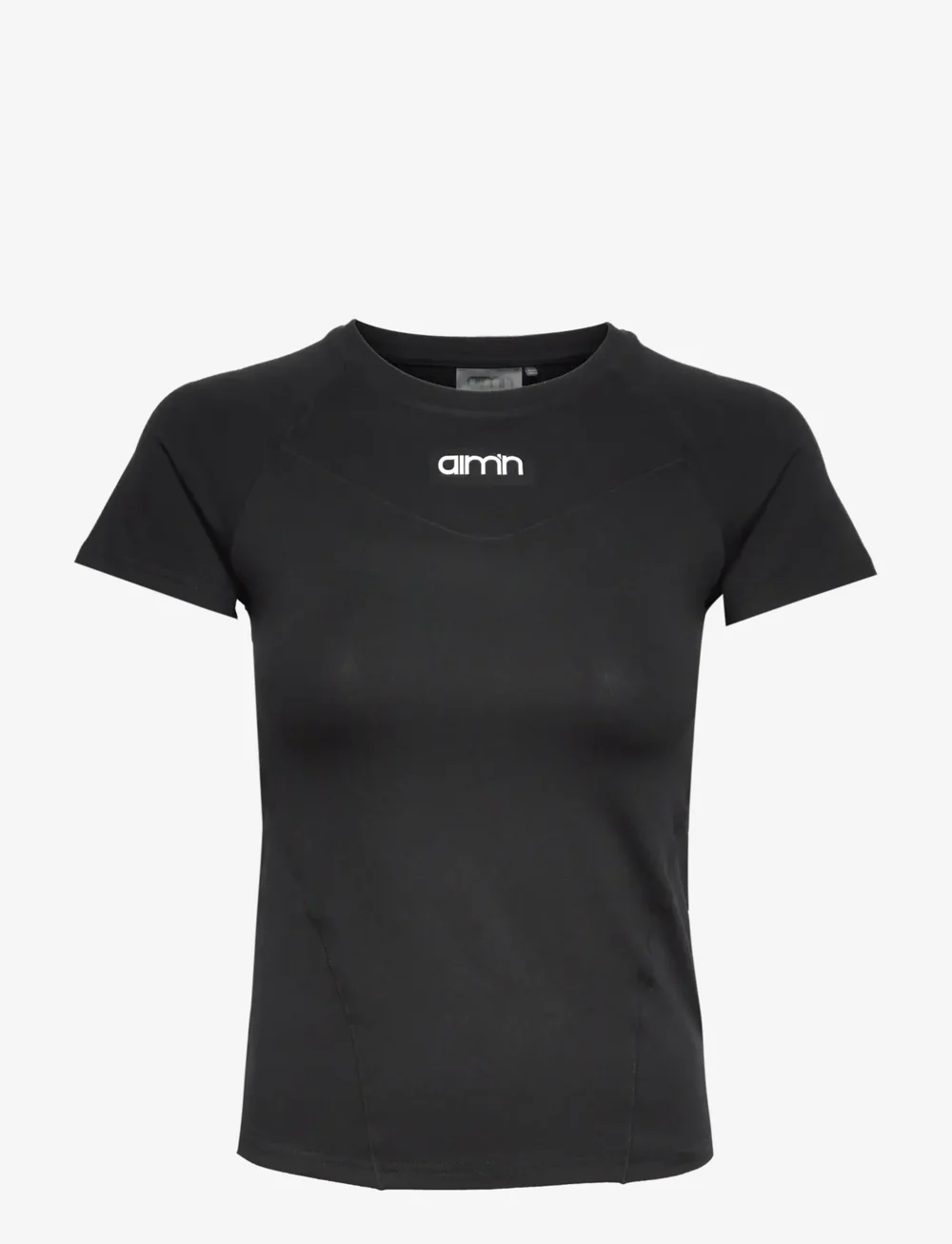 aim´n - Black Soft Basic Short Sleeve - t-shirts - black - 1