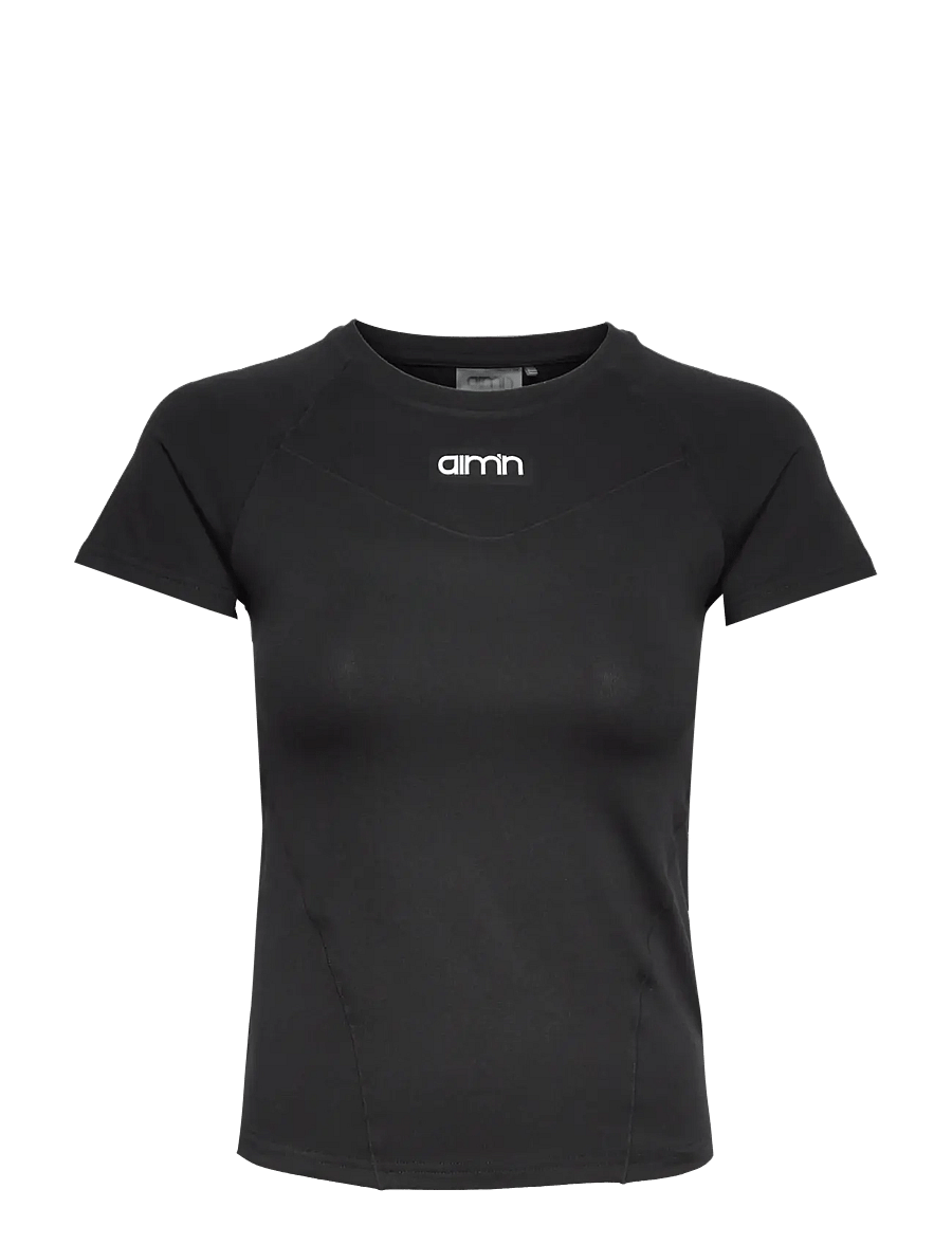 aim´n - Soft Basic Short Sleeve - t-shirts - black - 1