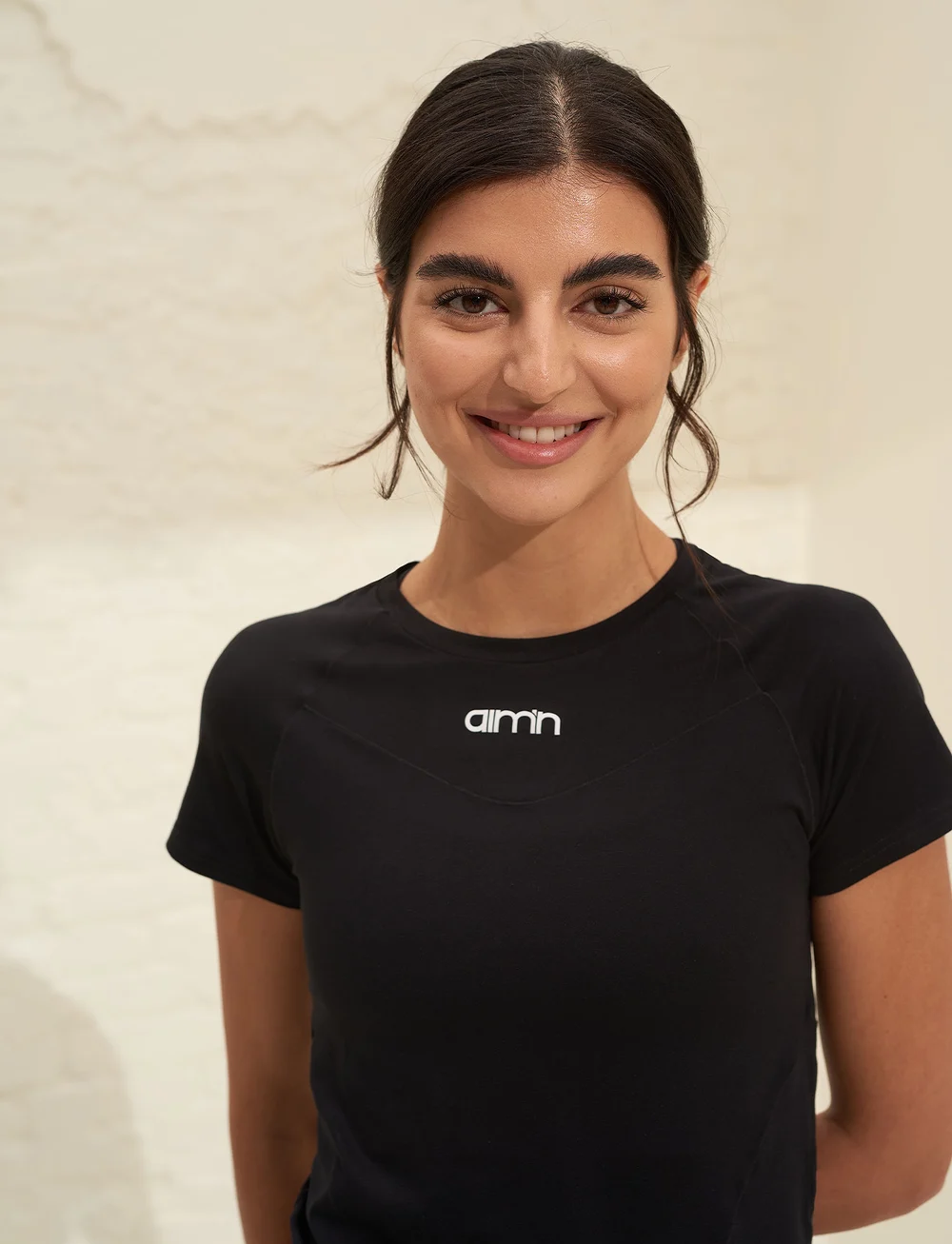 aim´n - Black Soft Basic Short Sleeve - t-shirts - black - 0