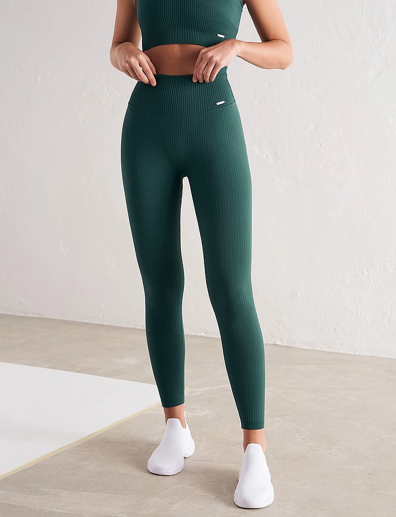 aim´n - Ribbed Seamless Tights - training tights - pine green - 0