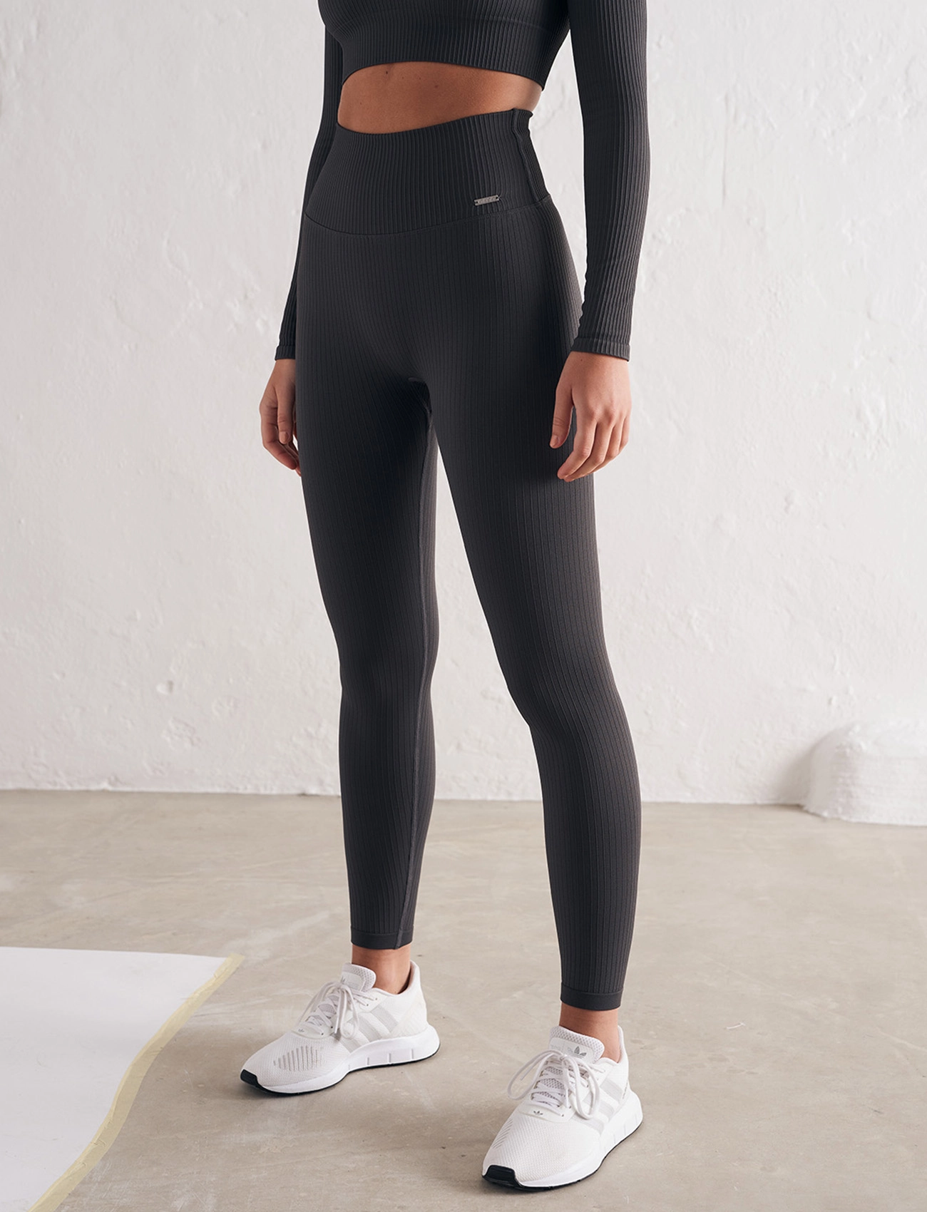 Aimn Ribbed Seamless Tights dam – bild 5