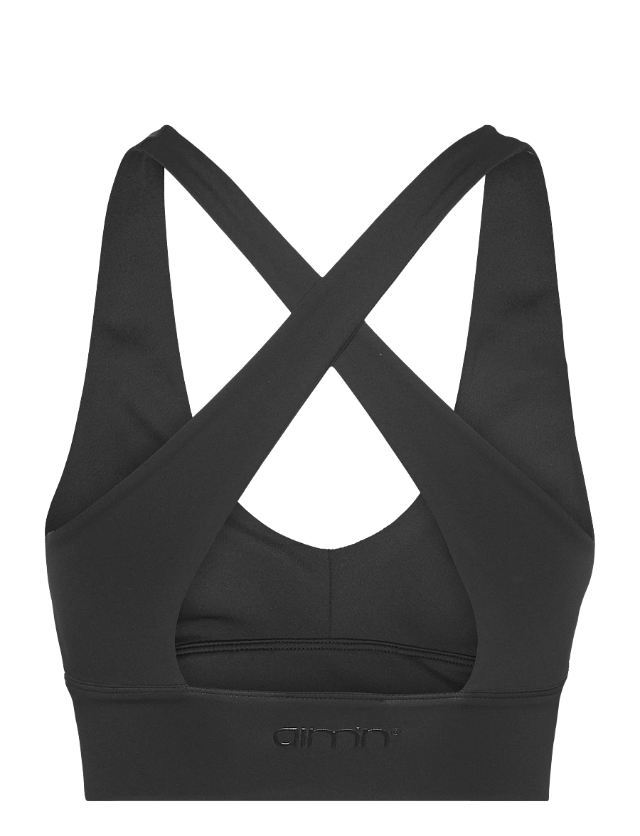 aim´n - Sculpting Crossed Back Bra - mittlerer halt - black - 2