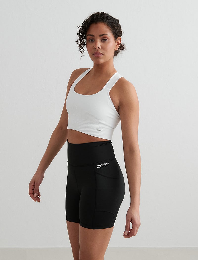 aim´n - Double Pocket Midi Biker Shorts - tights - black - 0