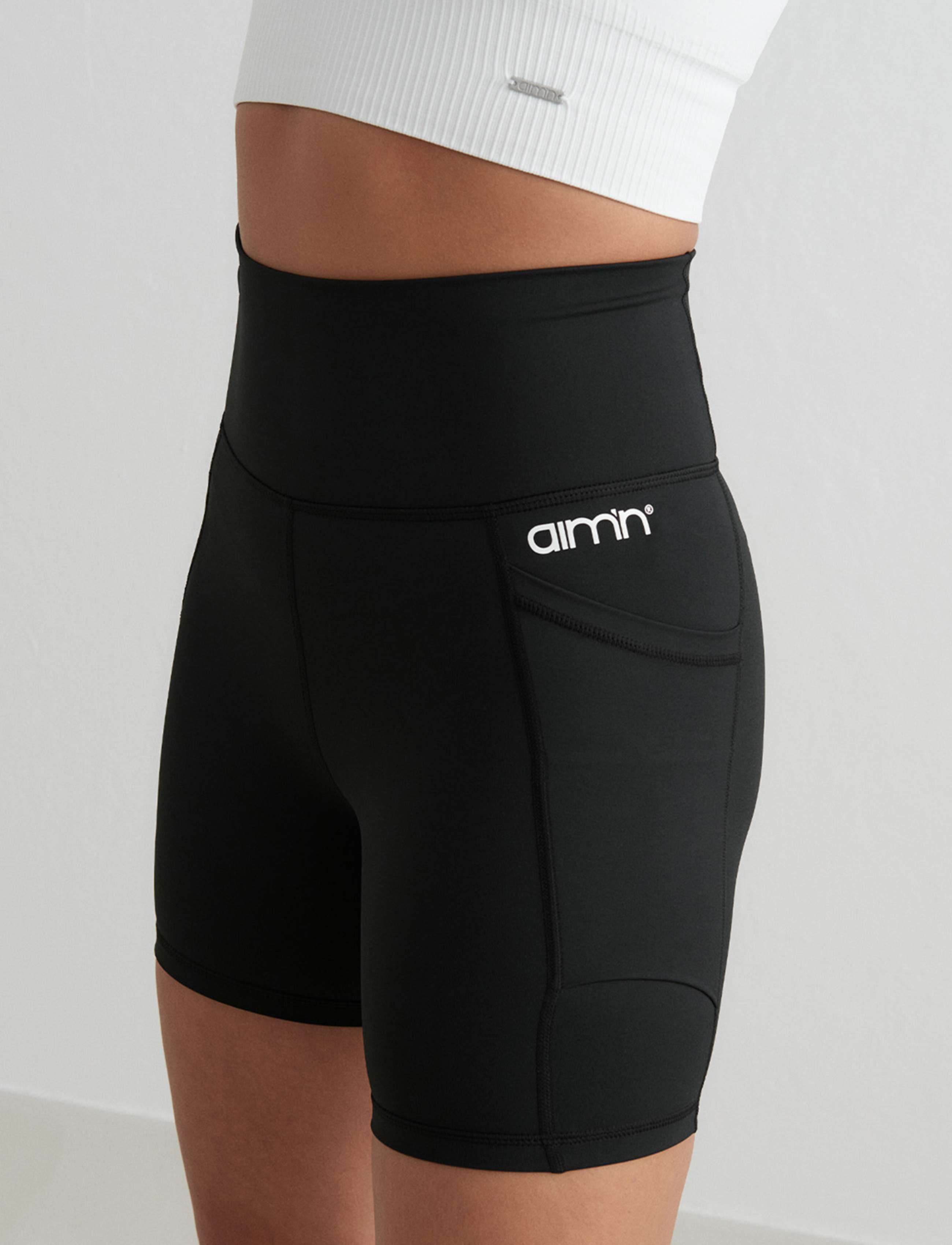 aim´n - Double Pocket Midi Biker Shorts - 1/2 pikkus - black - 5