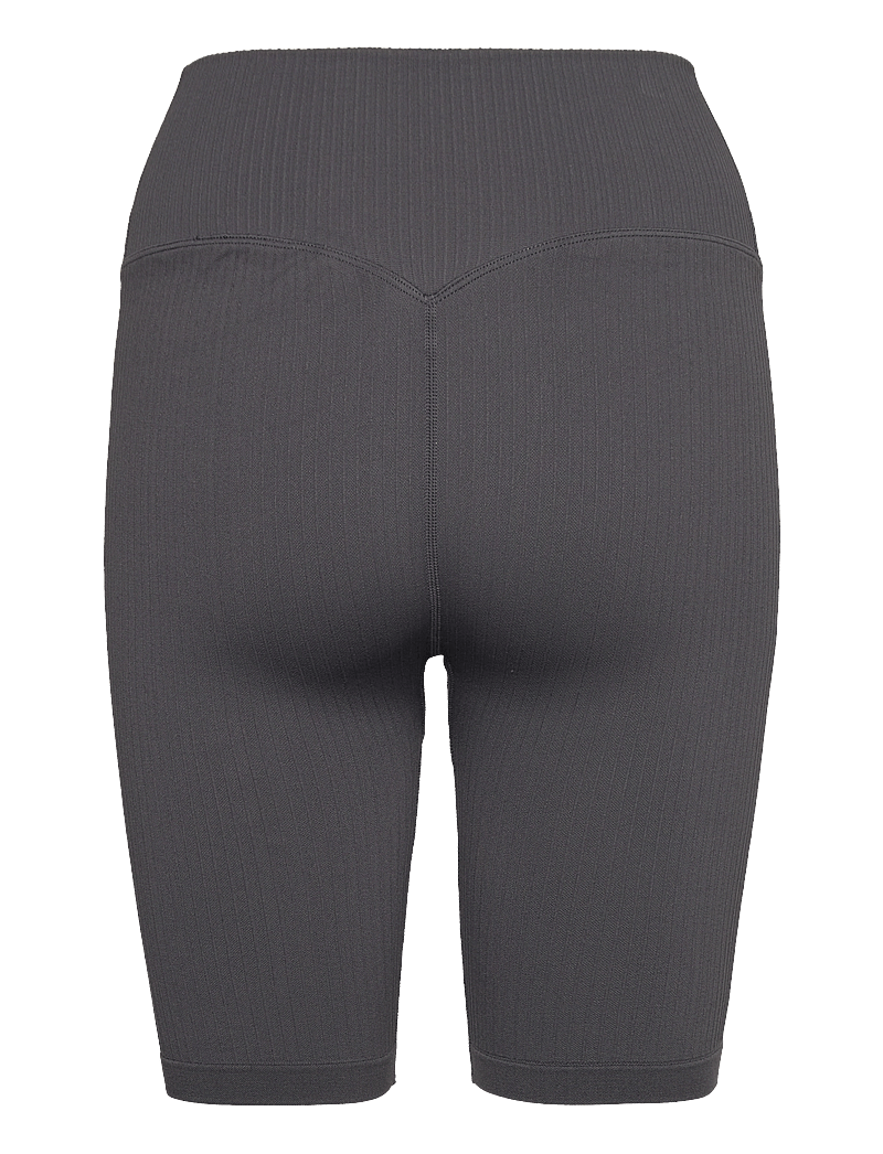 aim´n - Shadow Grey Ribbed Seamless Biker Shorts - lühikesed retuusid - shadow grey - 2