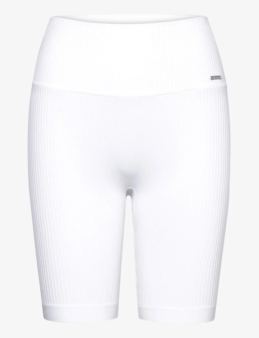 White ribbed biker deals shorts