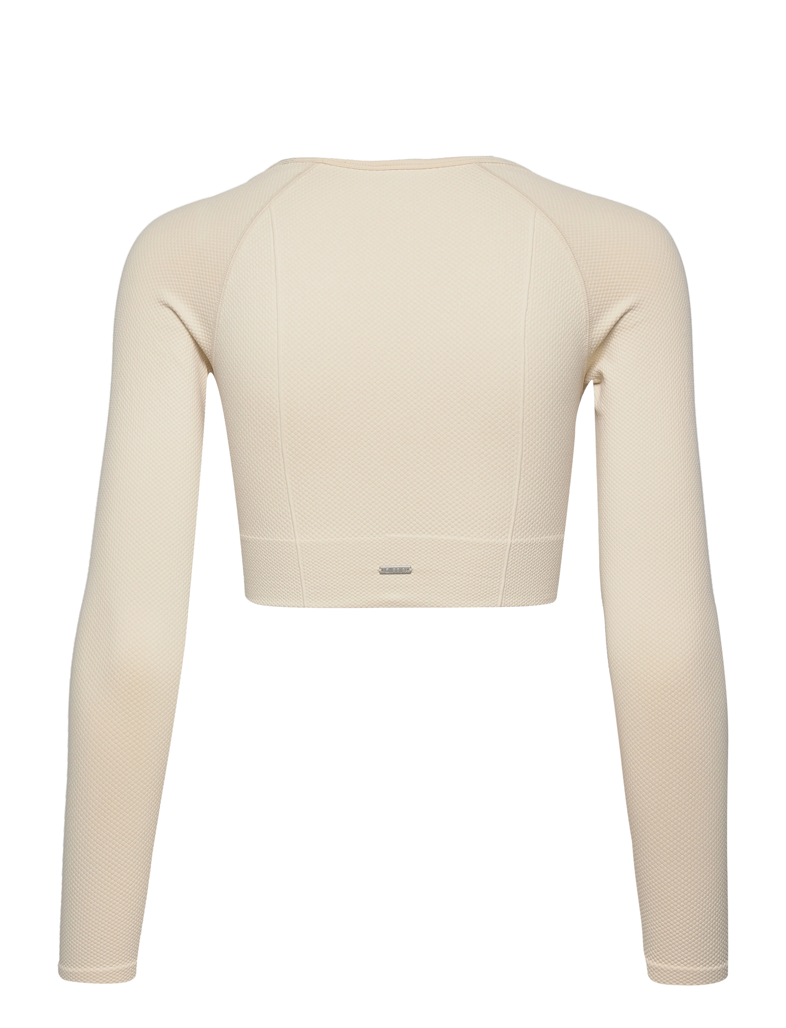 aim´n - Luxe Seamless Cropped Long Sleeve - crop-tops - oat white - 2