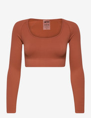 Luxe Seamless Crop Long Sleeve - ROUGE