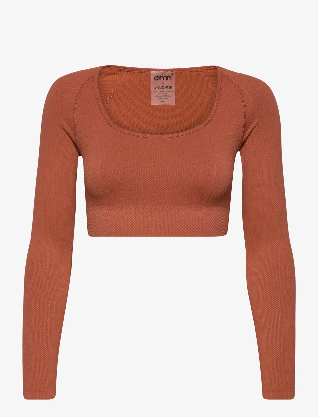 AIM'N - Luxe Seamless Crop Long Sleeve - hauts à manches longues - rouge - 1