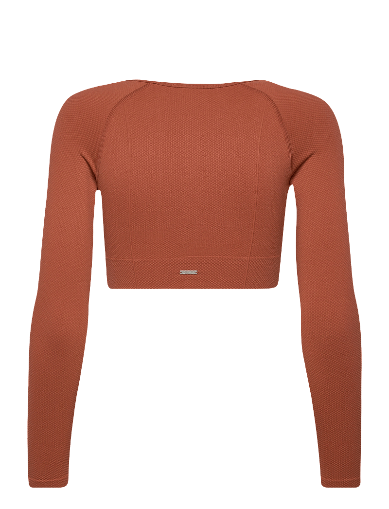 aim´n - Luxe Seamless Crop Long Sleeve - crop tops - rouge - 2