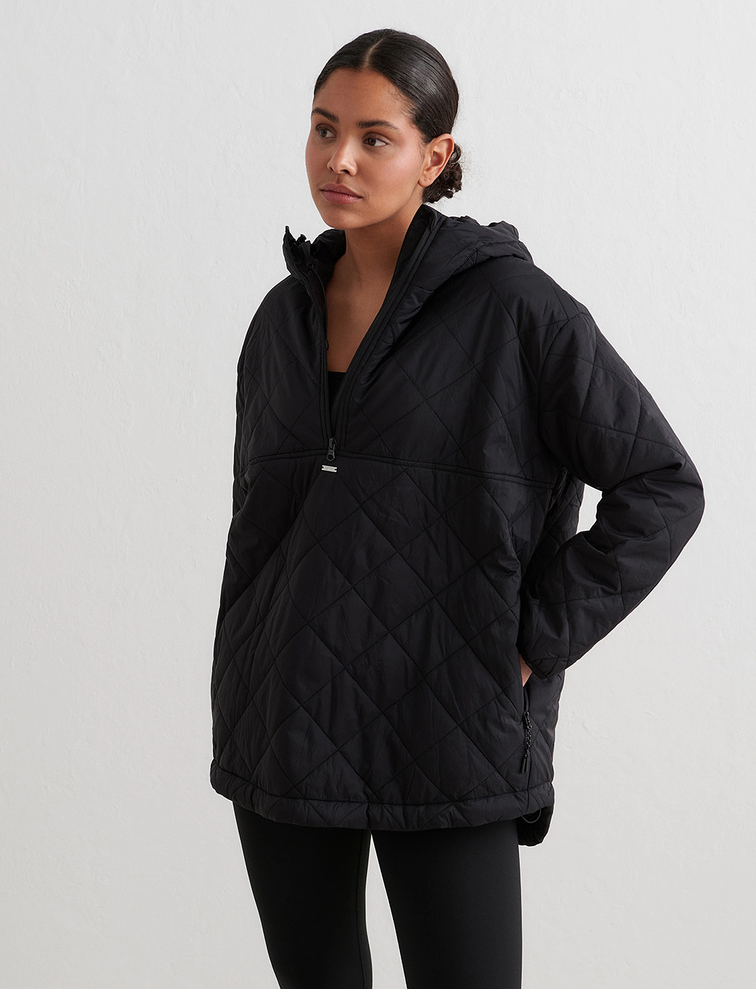 aim´n - Oversized Quilted Anorak - anorakker - black - 3