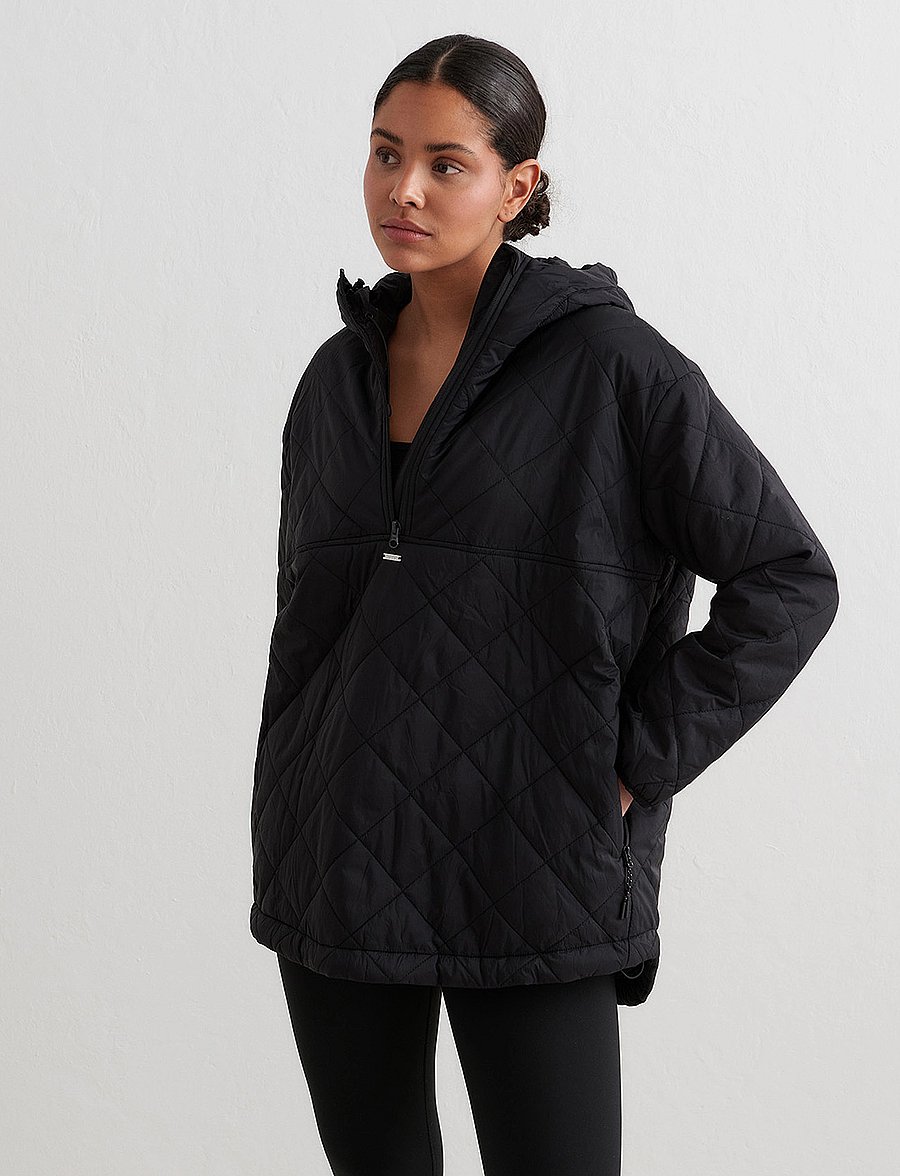 aim´n - Oversized Quilted Anorak - anorakker - black - 3