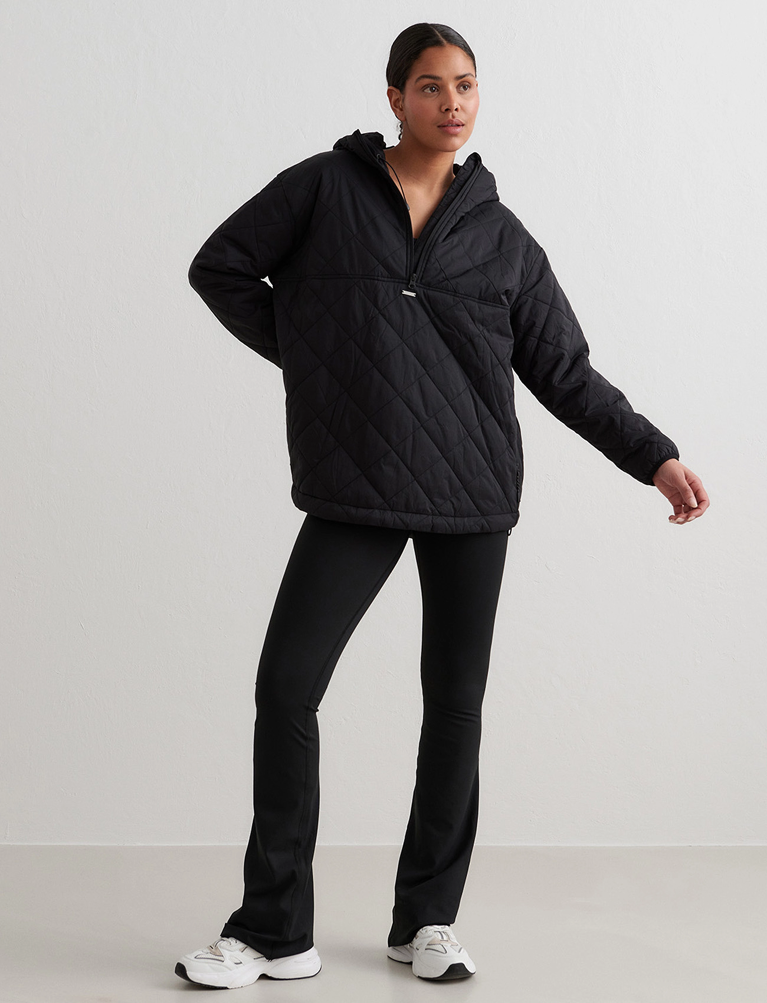 aim´n - Oversized Quilted Anorak - anorakker - black - 4