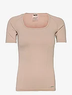 Luxe Seamless Short Sleeve - SOLID BEIGE
