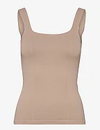 Luxe Seamless Singlet - SOLID BEIGE