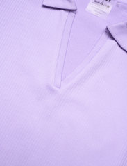 AIM'N - Ribbed Seamless Polo Dress - marškinėlių tipo suknelės - lavande - 7