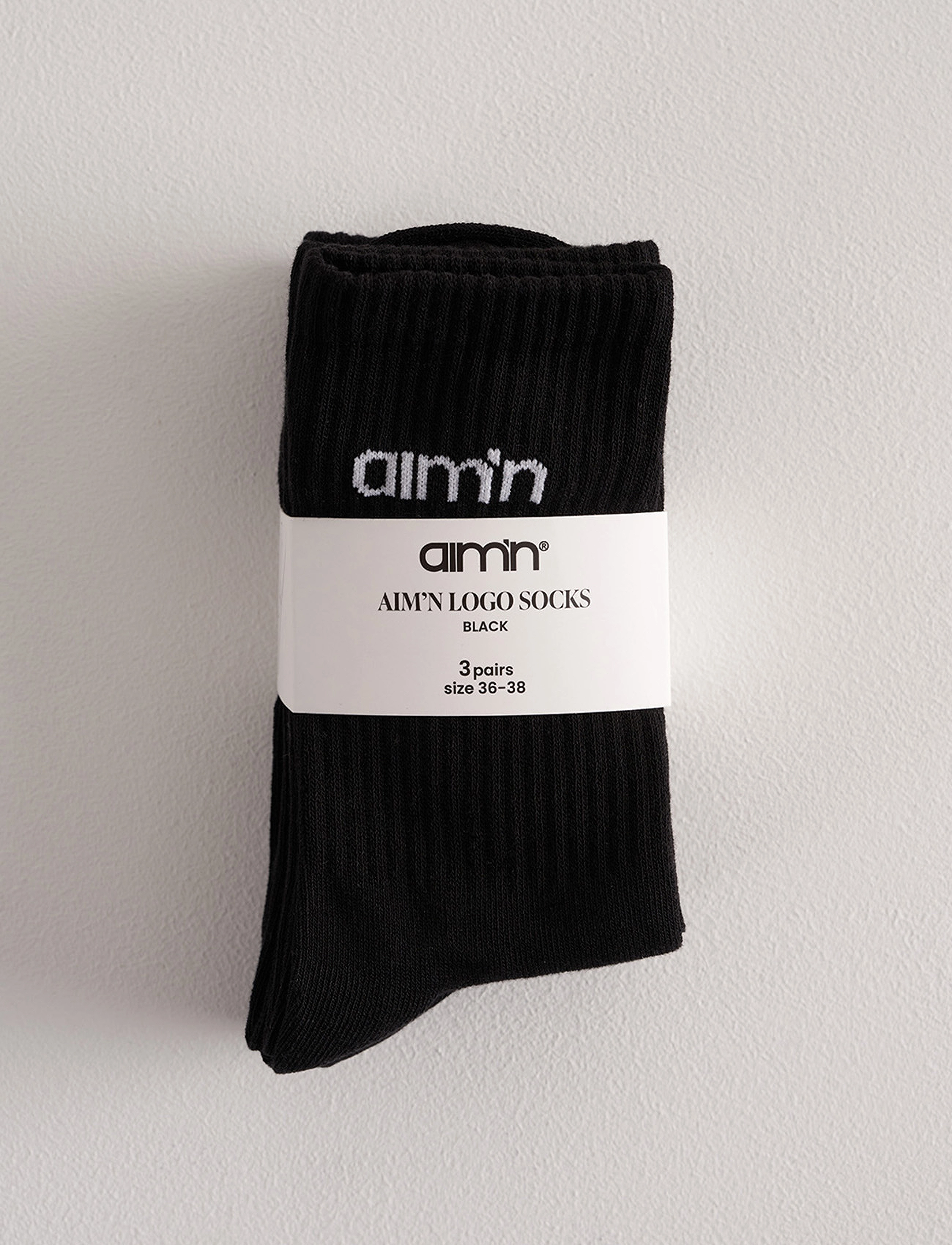 aim´n - Aim'n Logo Socks 3-Pack - strümpfe - black - 2