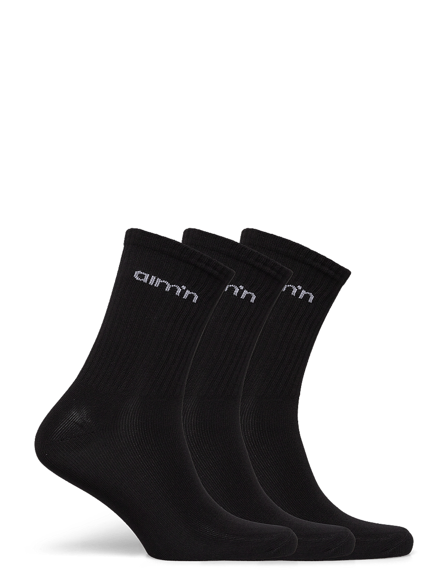 aim´n - Aim'n Logo Socks 3-Pack - aluspesu ja sokid - black - 3