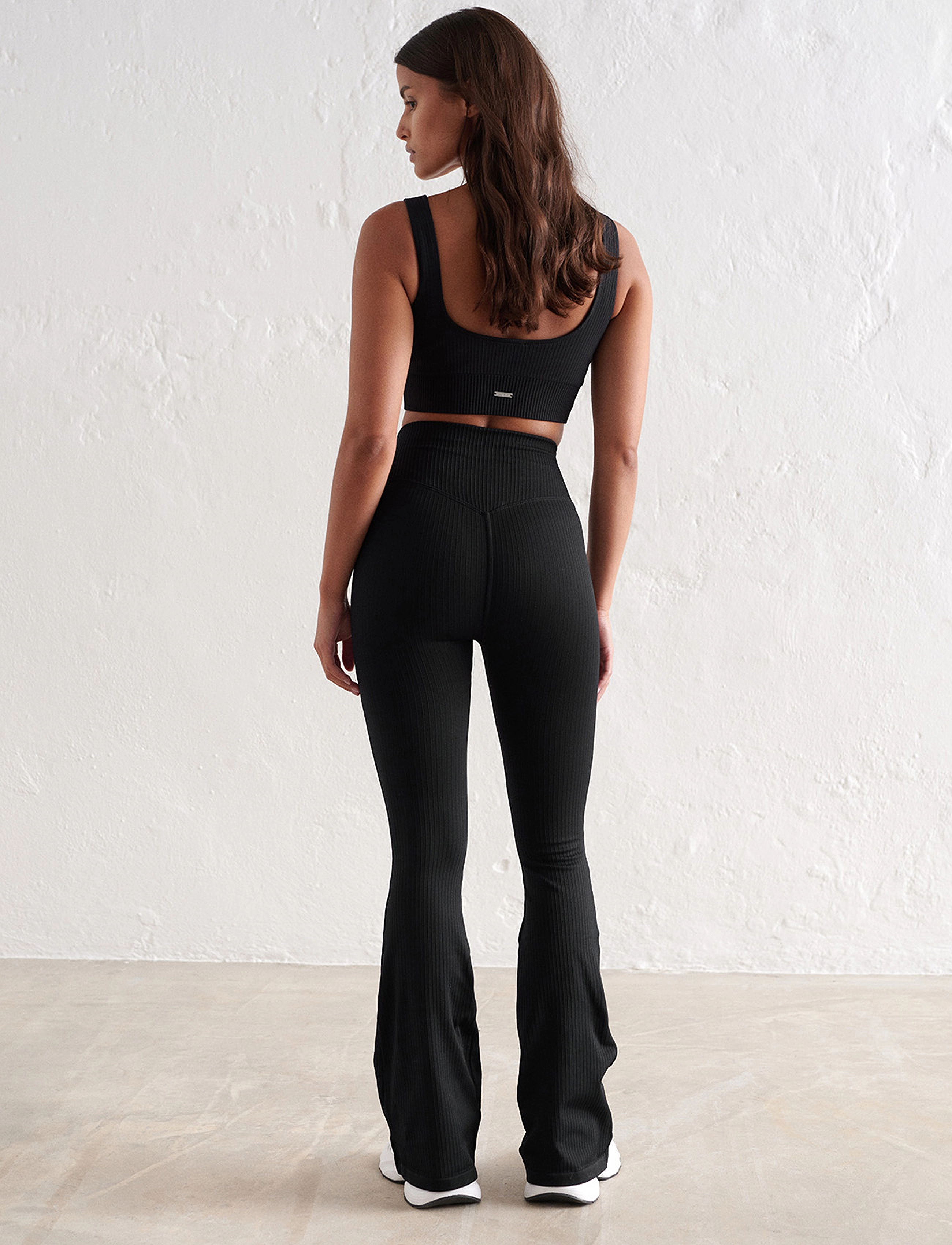 Aimn Ribbed Seamless Flare Petite Tights dam – bild 6