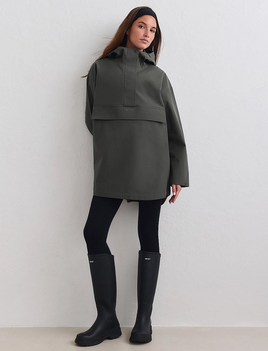 aim´n - Waterproof Oversized Anorak - anorakid - dark ivy - 0