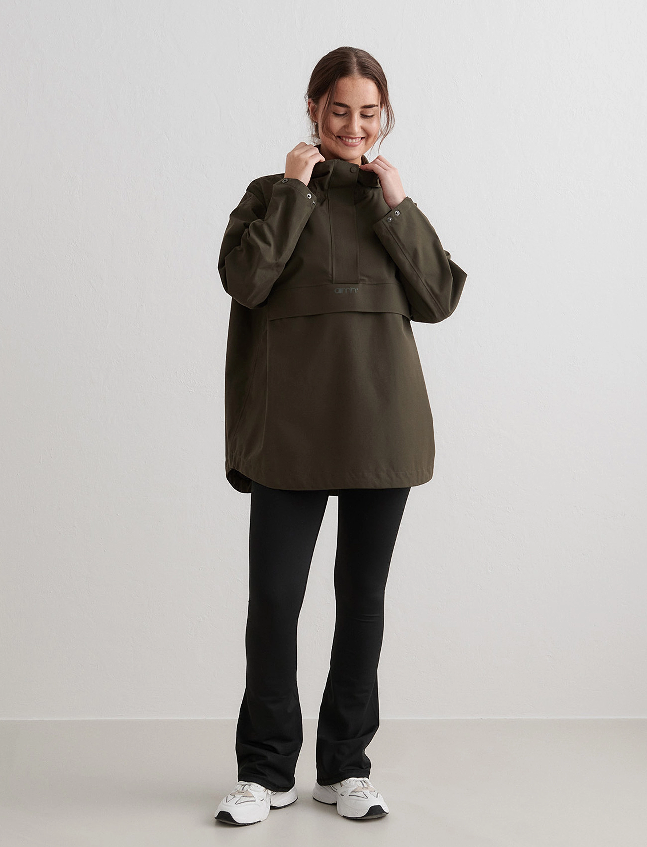 aim ́n Waterproof Oversized Anorak, L, Jackets, Khakigrün - Anoraks, Frauen