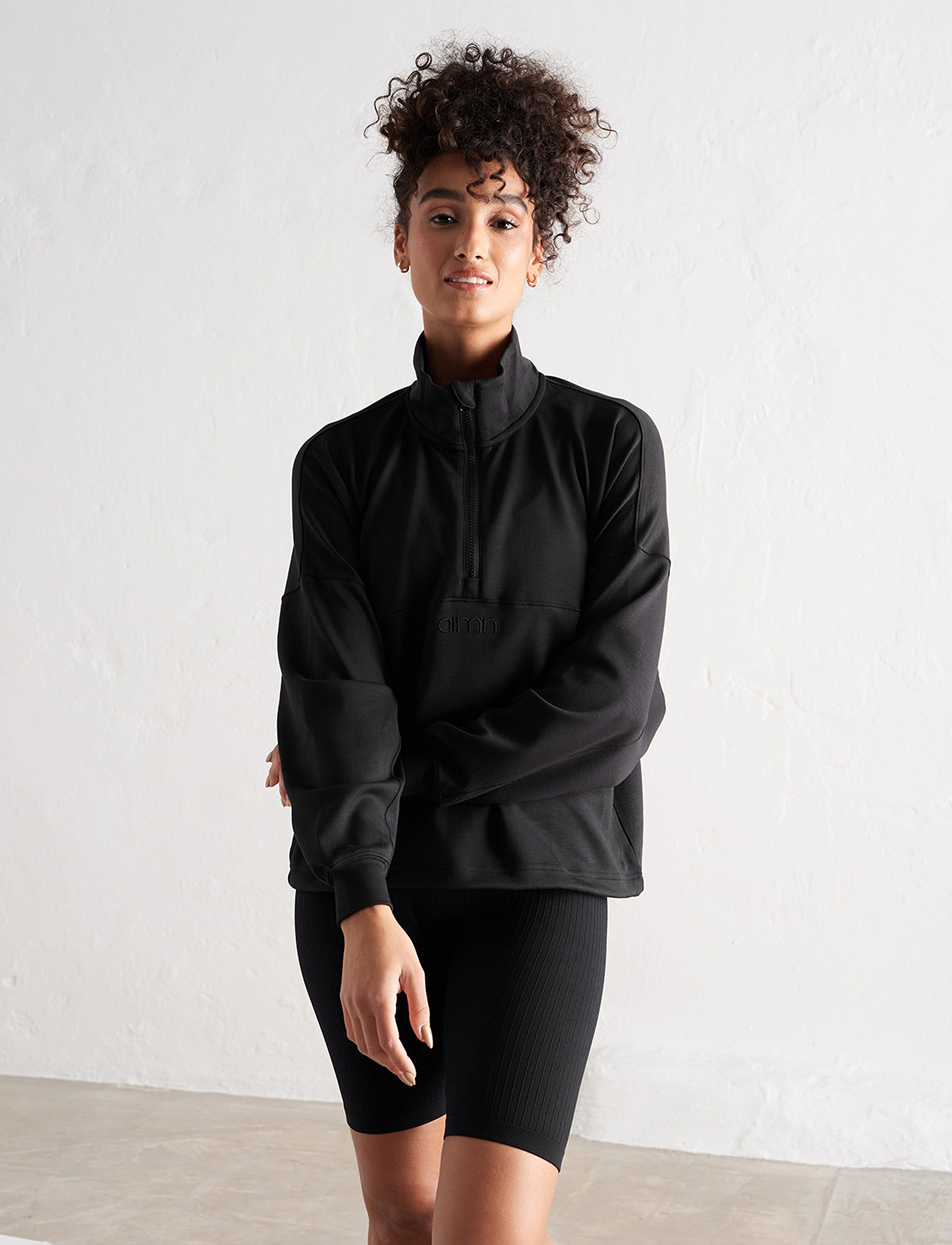 aim´n - Comfy Modal Half Zip - fleecejacken - black - 4