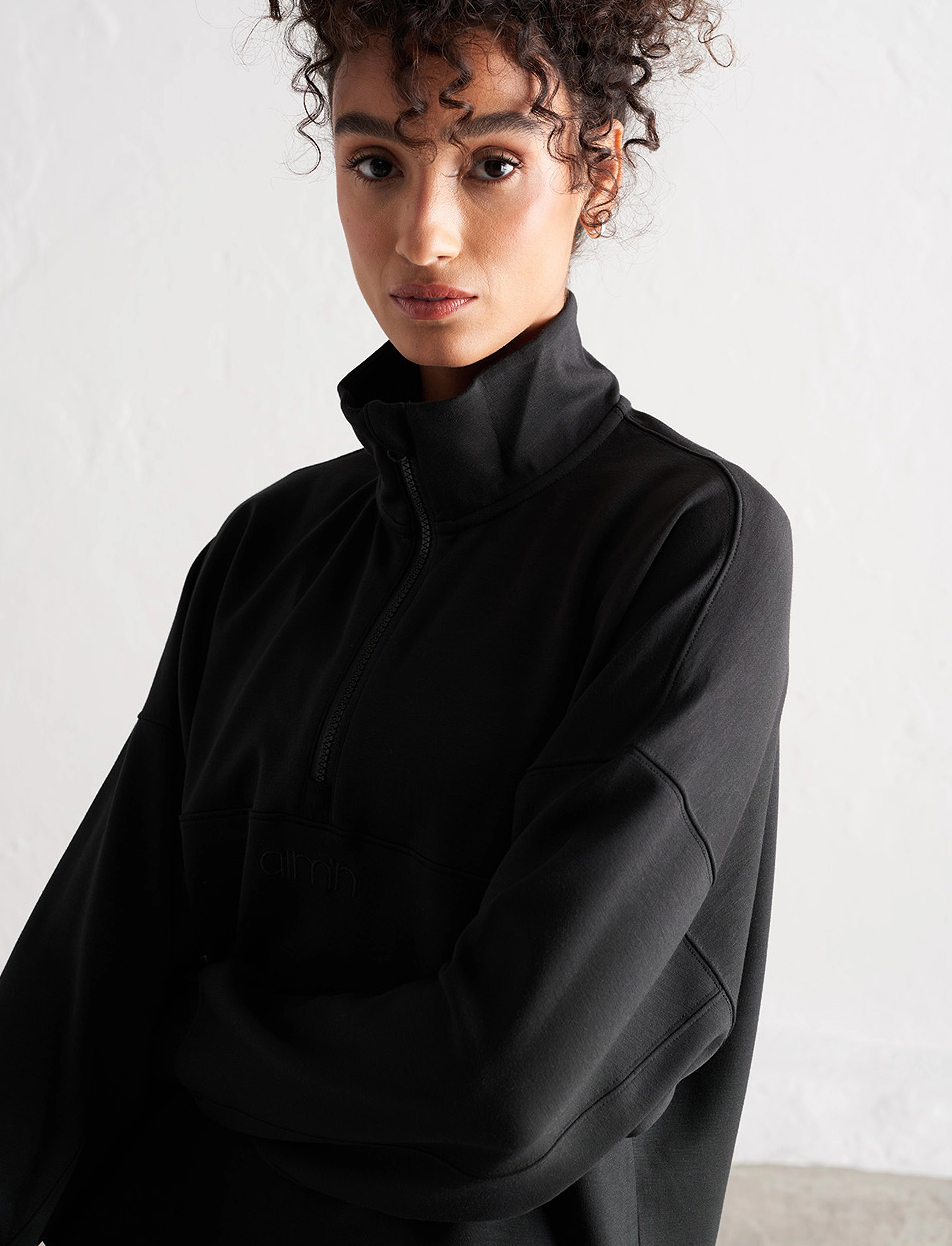 aim´n - Comfy Modal Half Zip - fleecejacken - black - 5