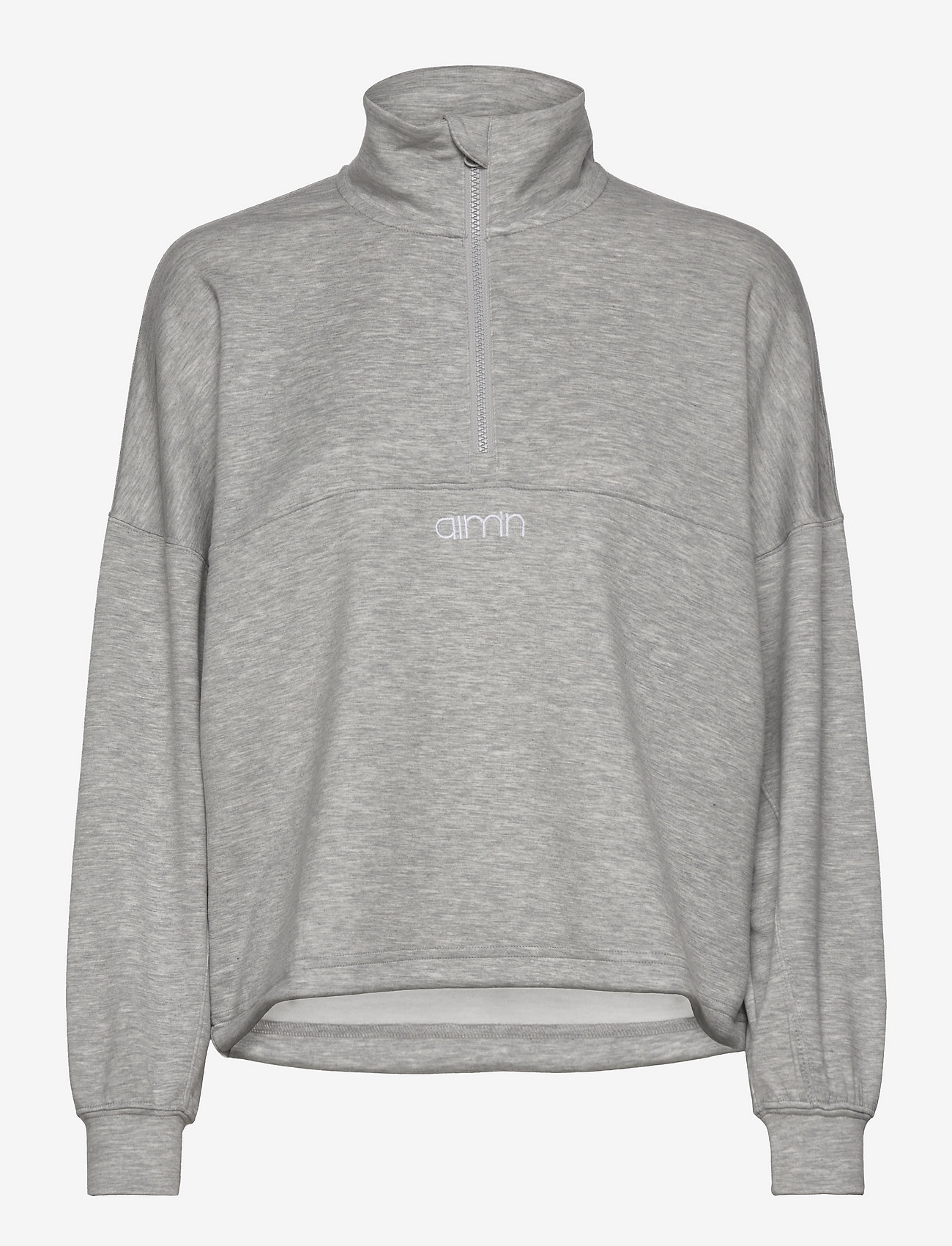 aim´n - Comfy Modal Half Zip - skjorter - light grey melange - 1