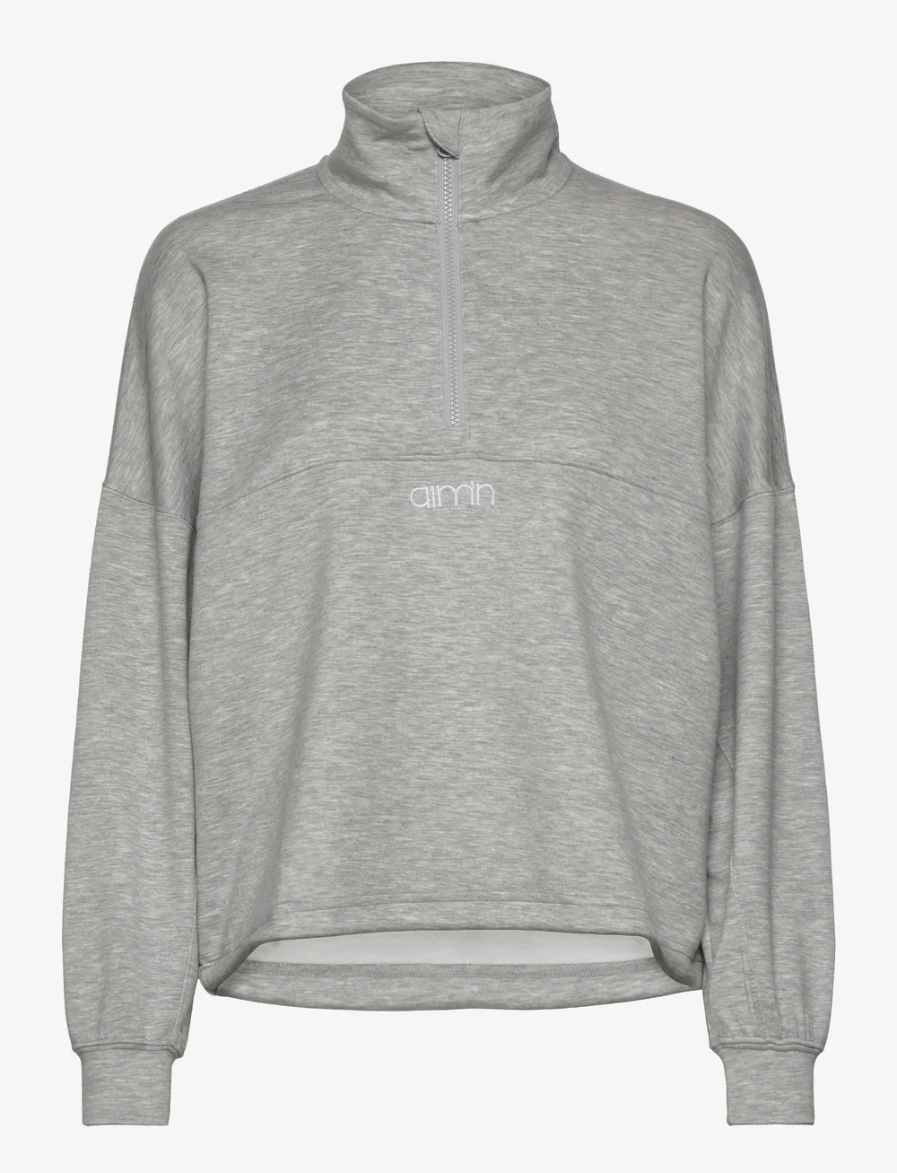 aim´n - Comfy Modal Half Zip - skjortor - light grey melange - 1
