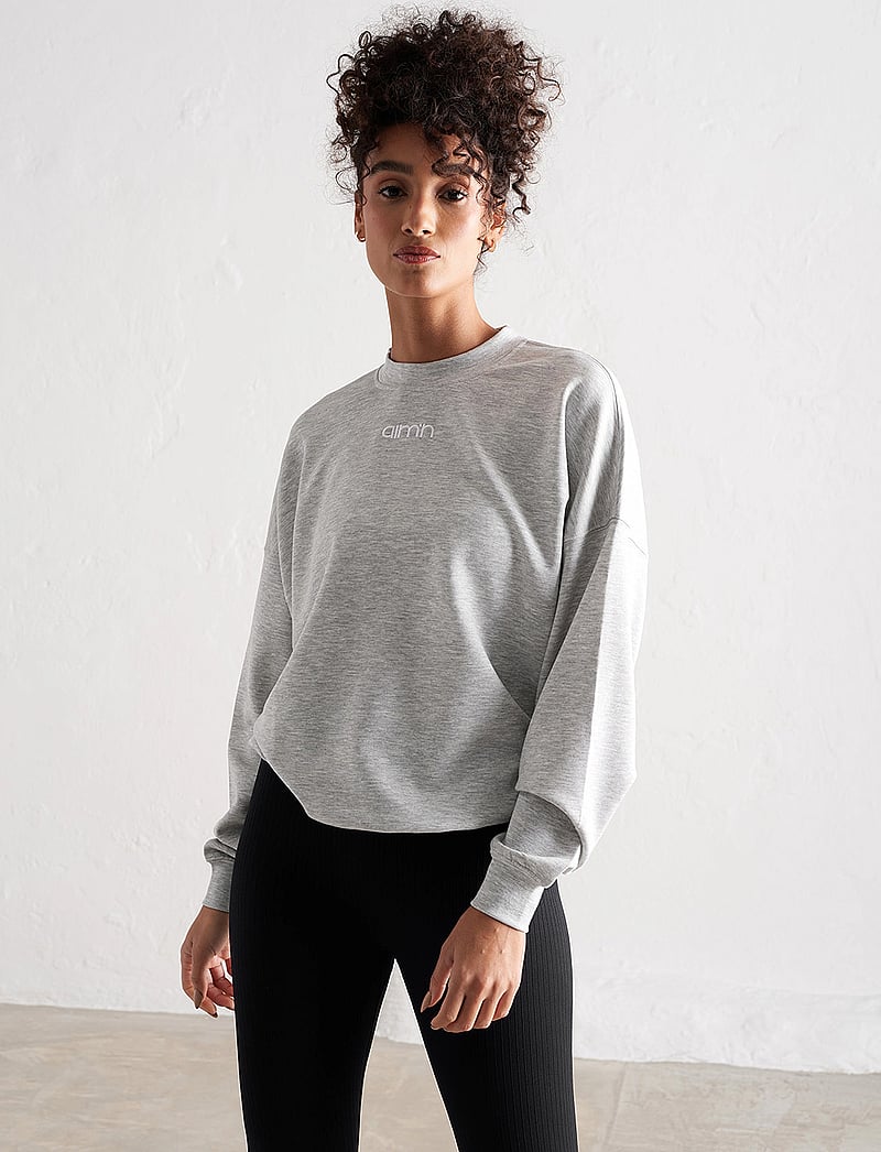 aim´n - Comfy Modal Sweatshirt - oberteile - light grey melange - 0