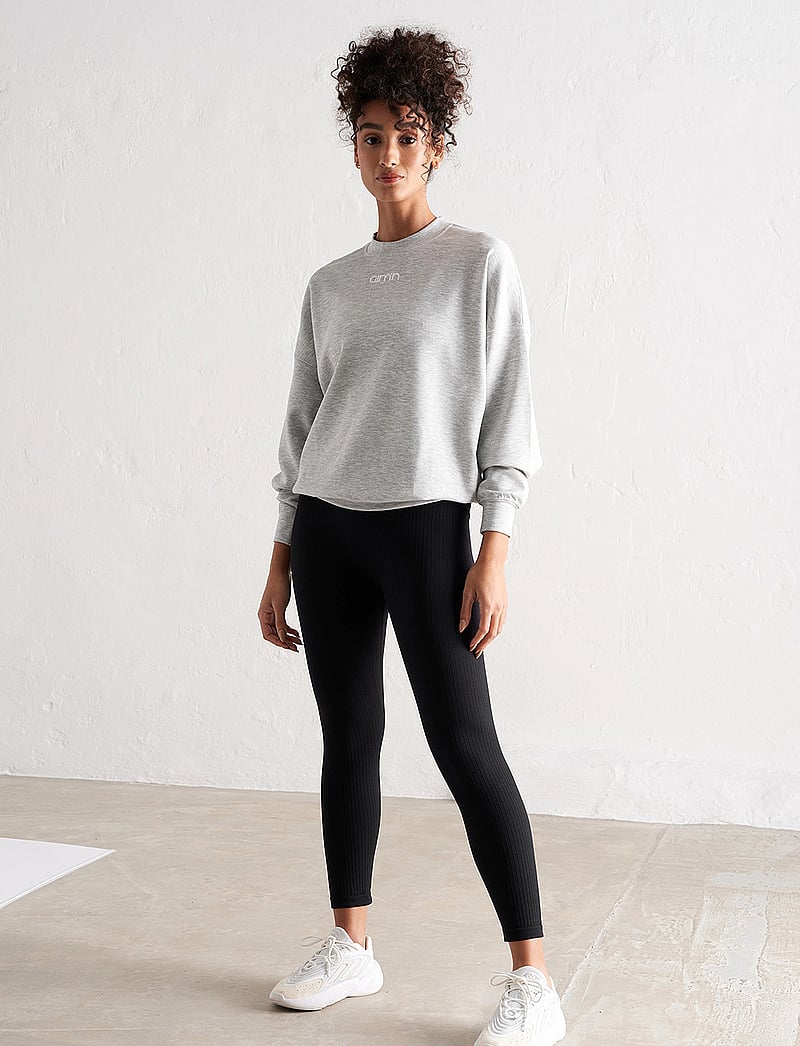 aim´n - Comfy Modal Sweatshirt - oberteile - light grey melange - 4