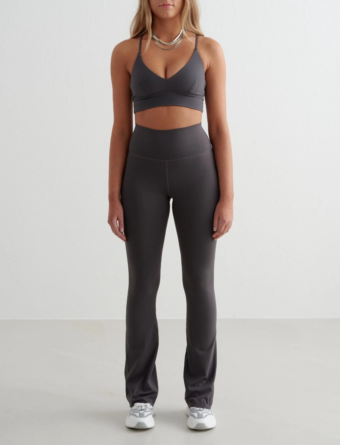 aim ́n Sense Flare Tights, Kvinder, Højtaljede Flare Tights, Grå, Str: M