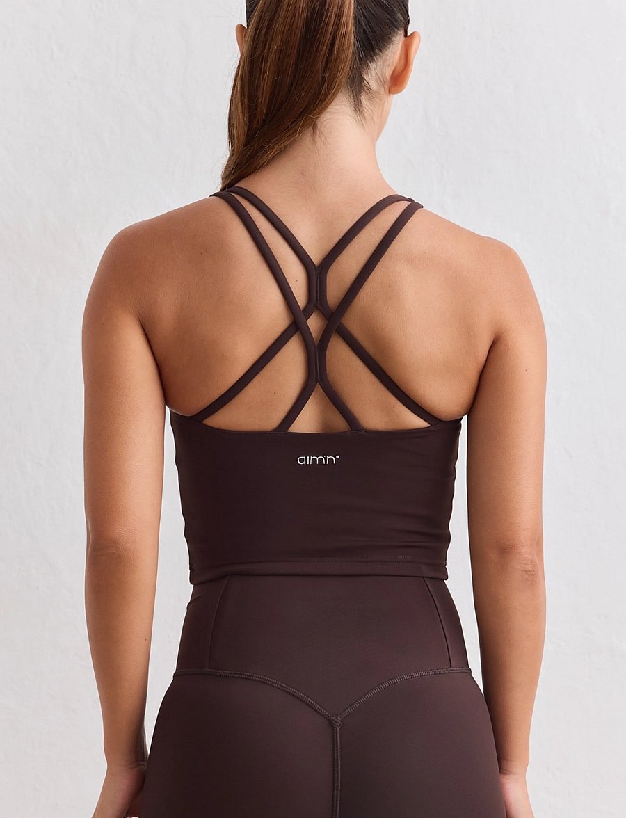 aim´n - Sculpting Strappy Bralette - medium support - chocolate - 4