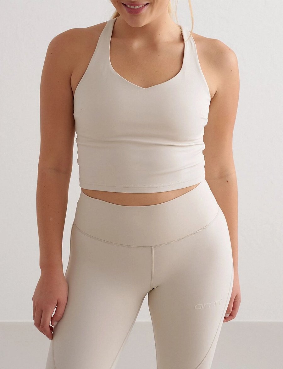 aim´n - Sculpting Strappy Bralette - mittlerer halt - clay - 0