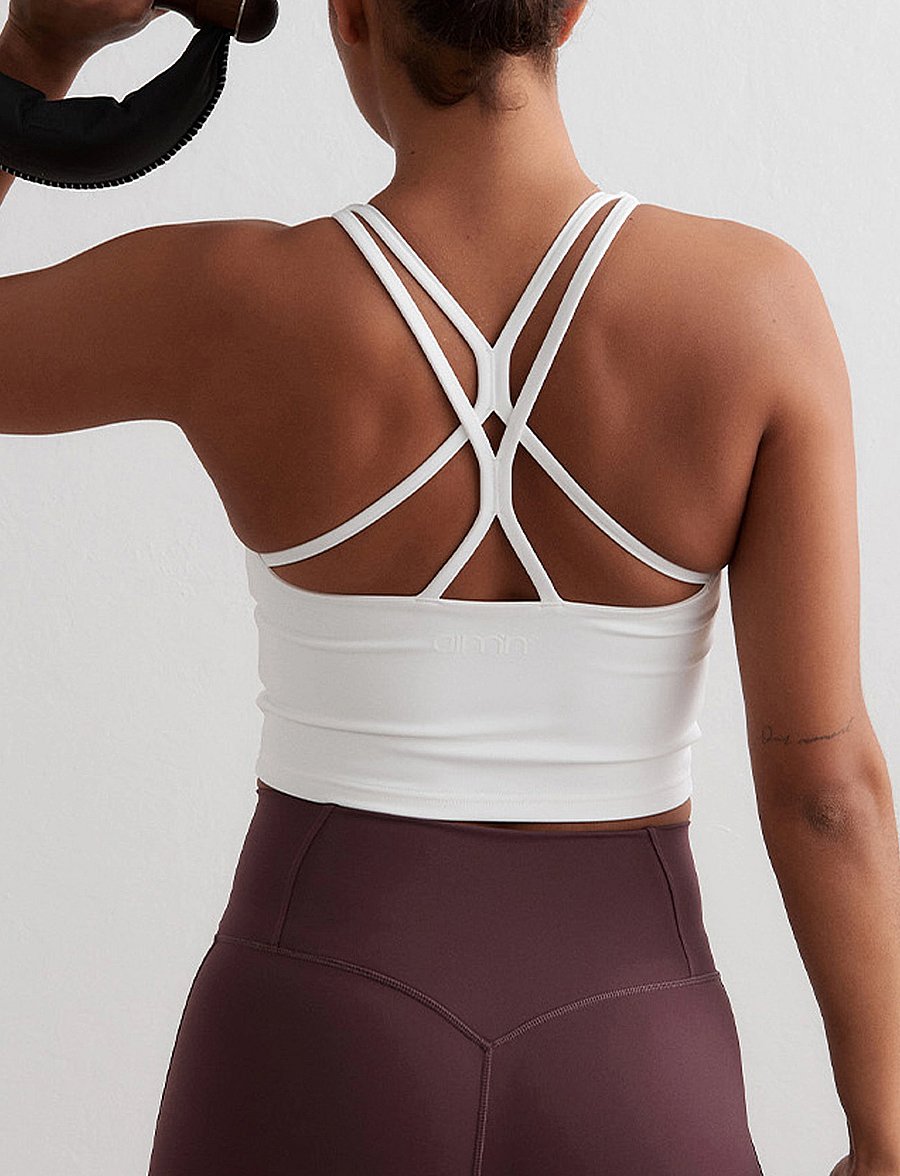 aim´n - Sculpting Strappy Bralette - mittlerer halt - white - 5